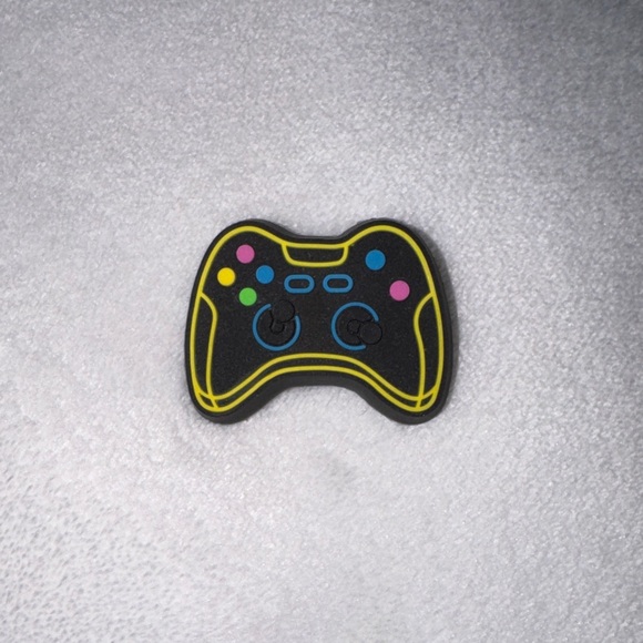 Jibbitz Other - Black Light Up Gaming Controller Jibbitz Accessory with Yellow Accents